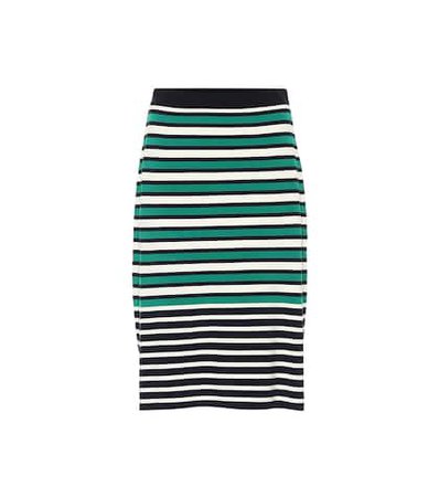 Striped knit skirt