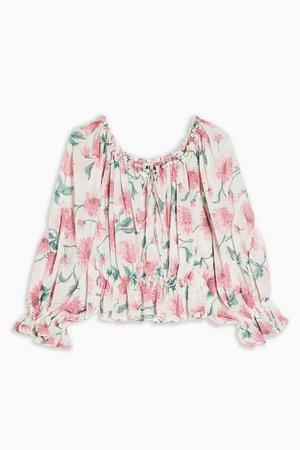Pink Floral Print Blouse | Topshop
