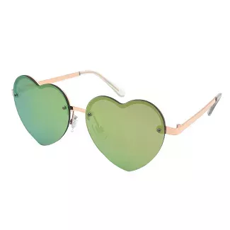 Women's Heart Shaped Sunglasses - Wild Fable™ Rose Gold : Target