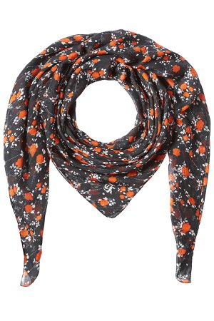 Printed Scarf with Silk Gr. One Size
