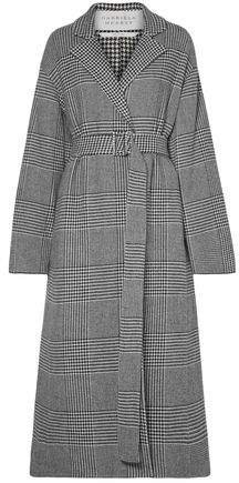 Belted Prince Of Wales Checked Cashmere-blend Coat