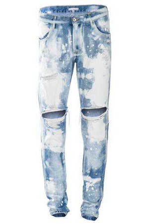 ENSLAVED® Clothing | Bleach Cloud Ripped Jeans