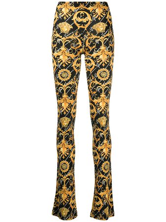 Versace Pantalon Évasé à Imprimé Baroque - Farfetch