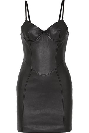 Alexander Wang | Leather mini dress | NET-A-PORTER.COM