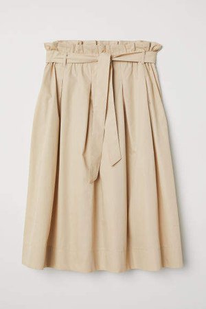 Cotton Skirt - Beige