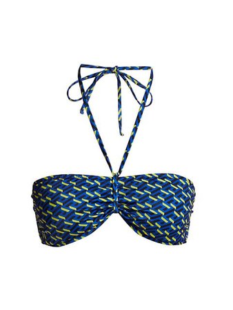 Versace Halterneck Bandeau Bikini Top
