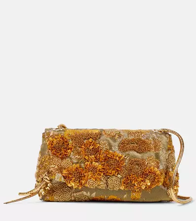 Floral Jacquard Shoulder Bag in Multicoloured - Dries Van Noten | Mytheresa