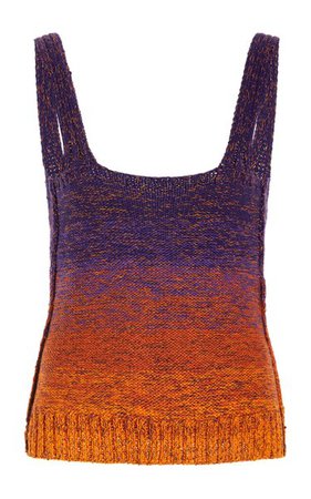 Ombré Cotton Knitted Tank By Oscar De La Renta | Moda Operandi