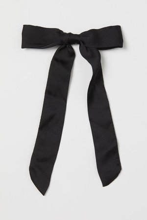 Satin-bow Hair Clip - Black - Ladies | H&M CA