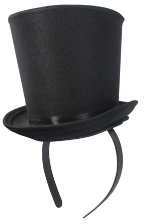 Mini Top Hat Headband, One Size, Black by NickyBigsNovelties on Etsy