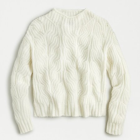 J.Crew: Pointelle Cable Sweater