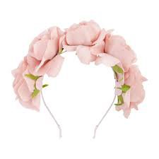 pink flower headdress