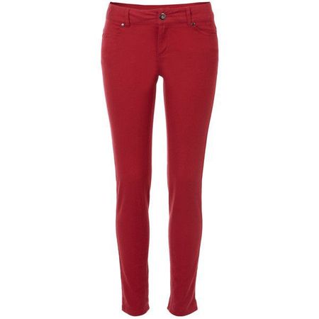 dark red skinny jeans