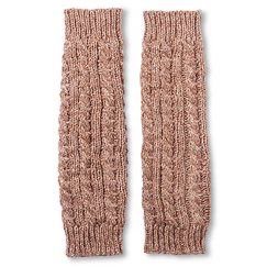 brown cable knit leg warmers