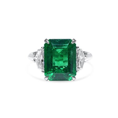 Natural Vivid Green Zambia Emerald Ring, 6.03 Ct. (6.74 Ct. TW), GRS Certified, GRS2020-018103
