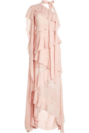 Elie Saab - Floor Length Silk Gown with One Sleeve - Sale!