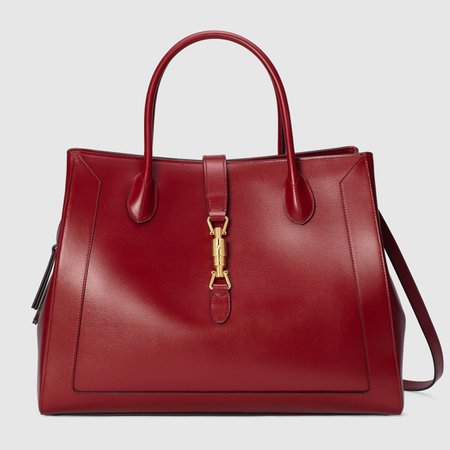 Gucci, Red Jackie 1961 leather tote bag