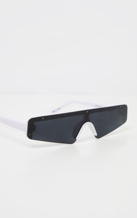 Black Retro Slim Sunglasses | Accessories | PrettyLittleThing