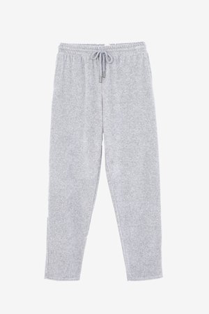 Rauni trousers in grey velour – Arela