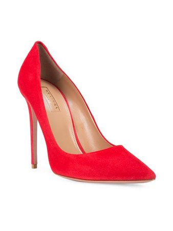 Aquazzura red suede pumps $590 - Buy Online AW18 - Quick Shipping, Price