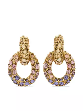 Oscar De La Renta Fortuna crystal-embellished Earrings - Farfetch