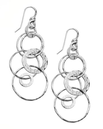 Ippolita Silver Multi-Link Jet-Set Earrings