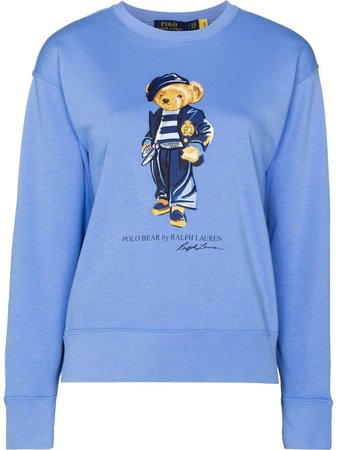 Polo Ralph Lauren Bear In Paris logo-print Sweatshirt - Farfetch