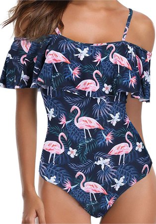 blue flamingo swimsuit