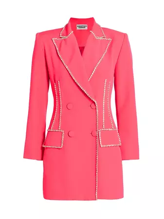 Shop Christian Cowan Crystal-Embellished Blazer Minidress | Saks Fifth Avenue