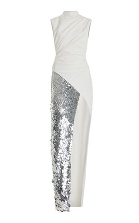 Sequined Draped Crepe Maxi Dress By Lapointe | Moda Operandi