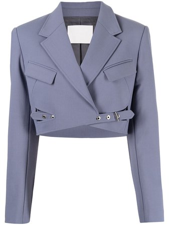 Shop Dion Lee interlock cropped blazer with Express Delivery - FARFETCH