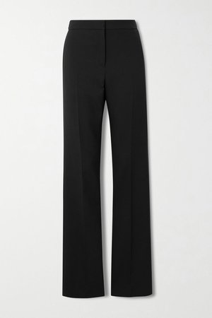 Black Wool-blend straight-leg pants | Alexander McQueen | NET-A-PORTER