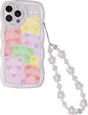 Amazon.com: Aesthetic Phone Case Y2k Cute Phone Case with Strap for Women Compatible with iPhone 14 Pro Max Case (Bear,iPhone 12 Pro) : Cell Phones & Accessories