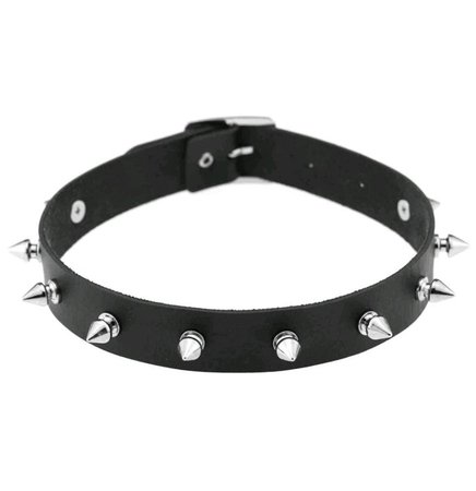 Black Spiked Collar Choker Necklace/Punk/Rocker/BDSM/Bondage | Etsy