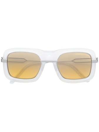 Calvin Klein 205W39nyc Clear Squared Sunglasses - Farfetch