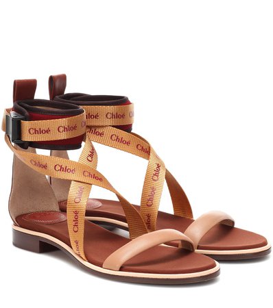 Chloé - Veronica leather sandals | Mytheresa