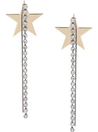 Gold Venna Fringe Drop Star Stud Earrings | Farfetch.com