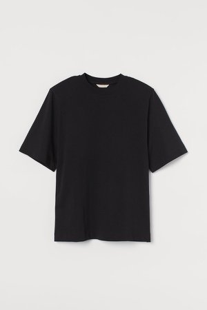 Shoulder-pad T-shirt - Black