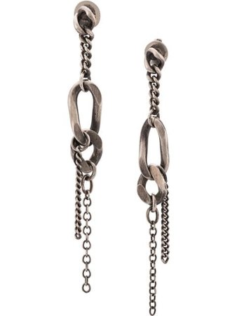 Werkstatt:münchen Chain Charm Earring M4521 Silver | Farfetch