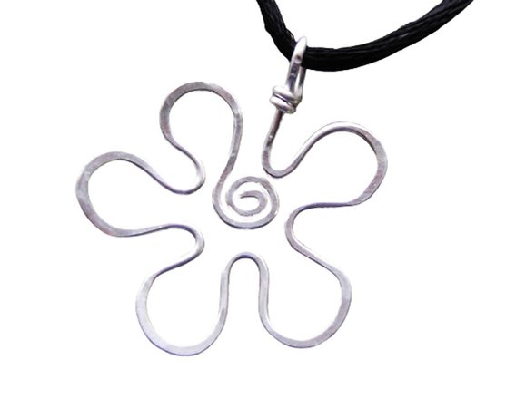 Amazon.com: Retro SpongeBob Flower Sterling Silver Pendant Necklace, Light Weight Handmade in Oregon USA : Handmade Products