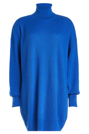 Ribbed Wool Turtleneck with Contrast Elbow Patches Gr. S