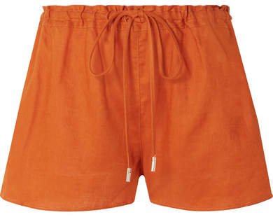 Sissi Linen Shorts - Bright orange