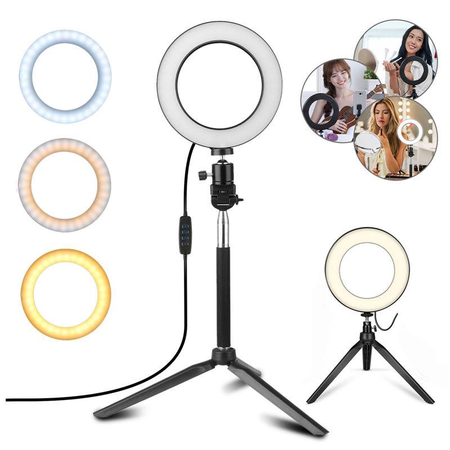 Ring lights table stand adjustable