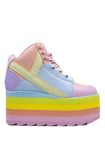 Amazon.com | Y.R.U. Youth Rise UP Qozmo Hi Pastel Platform Shoes Sneaker | Shoes