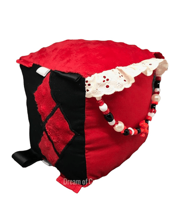 red and black sensory cube