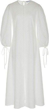 Margeaux Broderie Anglaise Cotton Midi Dress