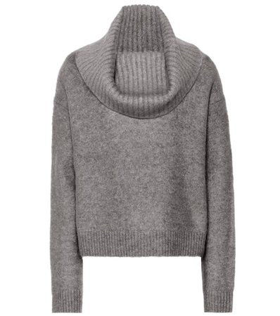 Cowl-neck mohair-blend sweater