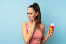 teal ice cream woman - Google Search