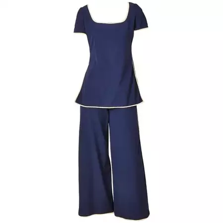 Galanos Nautical Inspired Pant Ensemble For Sale at 1stDibs