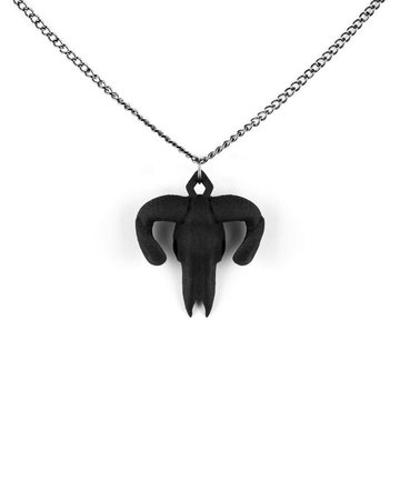 Ram Skull Necklace in Black – Rogue + Wolf